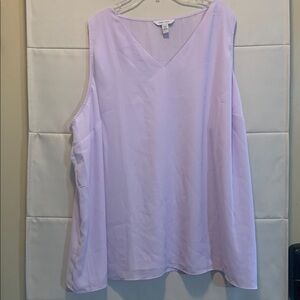 Lavender Sleeveless V Neck Shell Purple Blouse Plus Size Nine West 3x